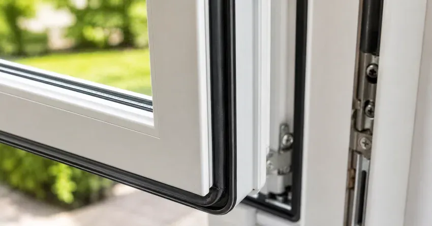 casement window cranked fully open in a Tyrone home