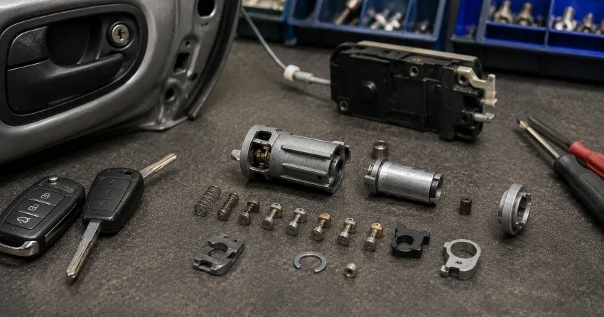 technician testing a car key fob during Car Lock Repair Tyrone