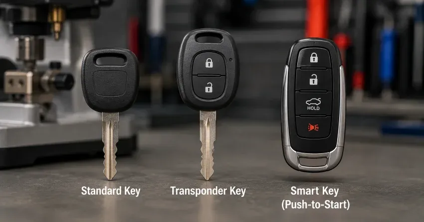 technician cutting a transponder ignition key in Tyrone