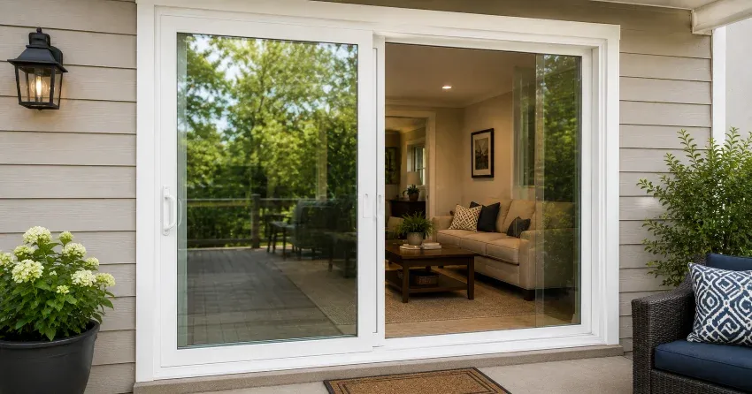 new patio door replacement installed in Tyrone home