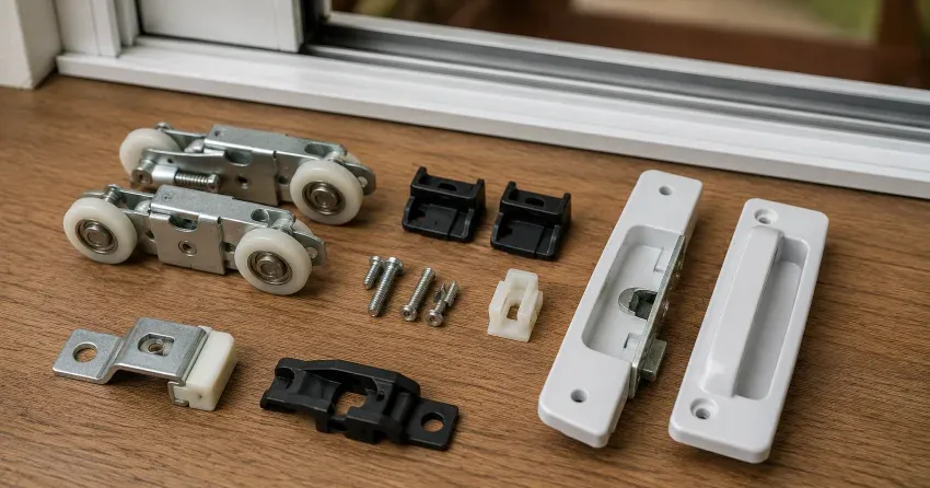 sliding door broken Tyrone roller and track inspection